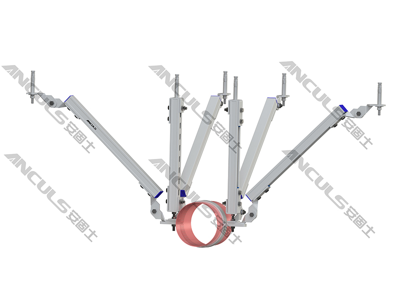 抗震支架 單水管側向及縱向支撐